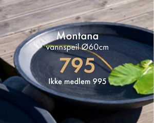Montana vannspeil Ø60cm