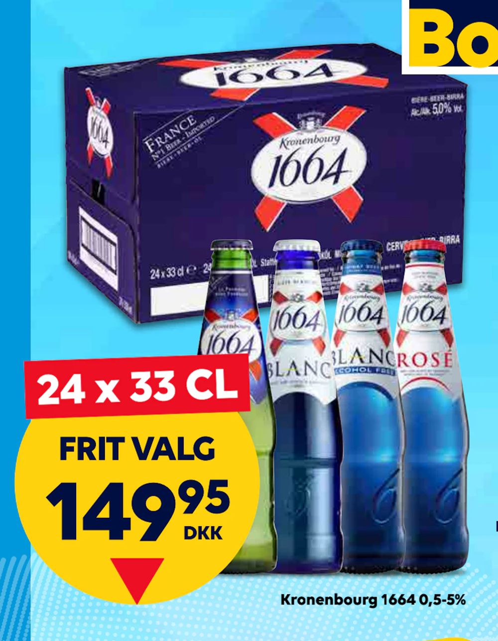 Deals on Kronenbourg 1664 0,5-5% from BorderShop at 149,95 kr.