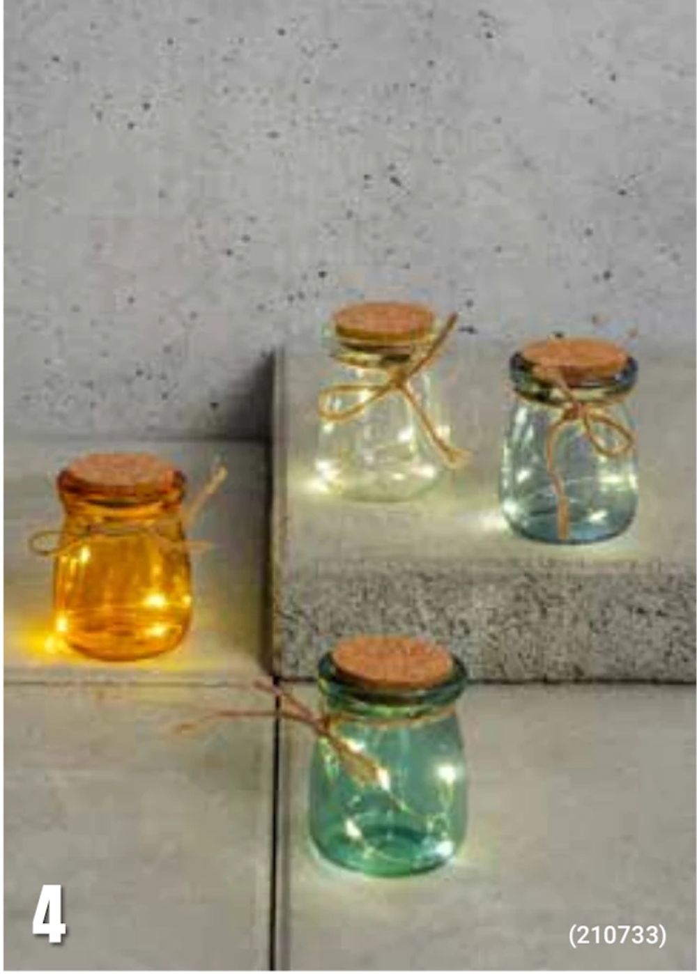 Tilbud på Glasskrukke med LED-lys fra Europris til 60 kr
