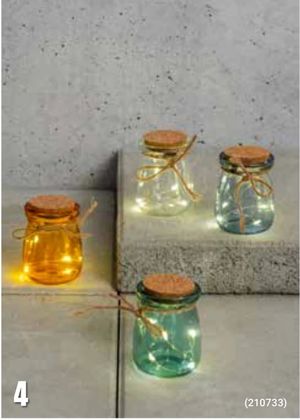 Glasskrukke med LED-lys