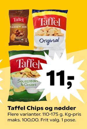 Taffel Chips og nødder