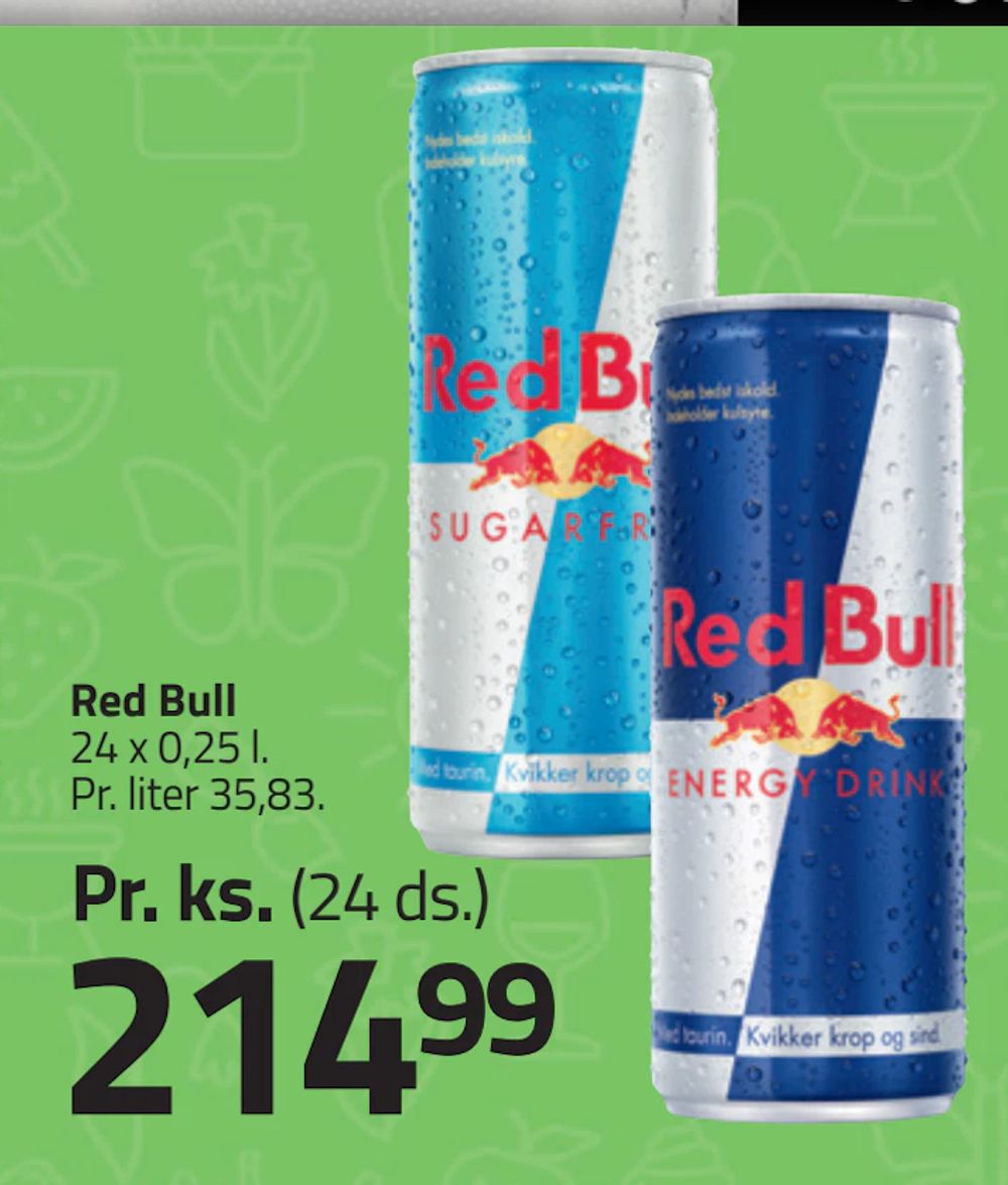 Tilbud på Red Bull fra Fleggaard til 214,99 kr.