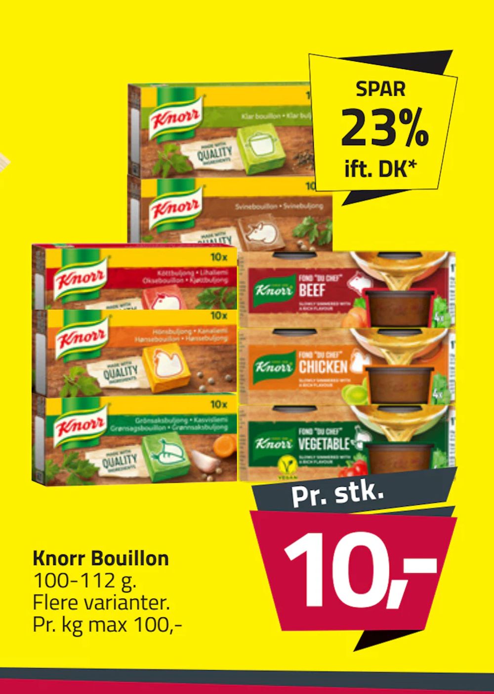 Tilbud på Knorr Bouillon fra Fleggaard til 10 kr.