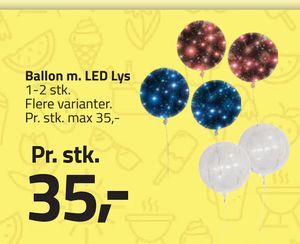 Ballon m. LED Lys