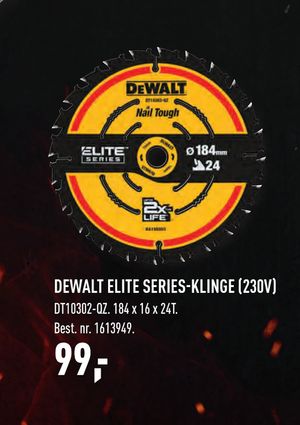 DEWALT ELITE SERIES-KLINGE (230V)