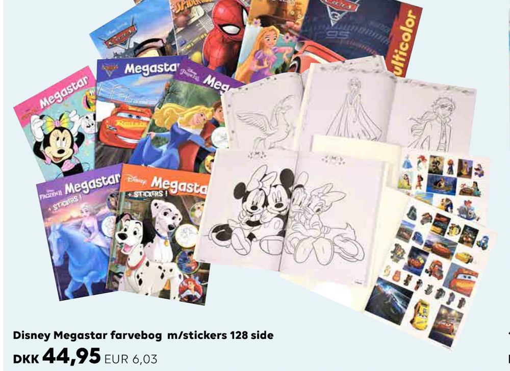 Erbjudanden på Disney Megastar farvebog m/stickers 128 side från Scandlines Travel Shop för 6,03 €