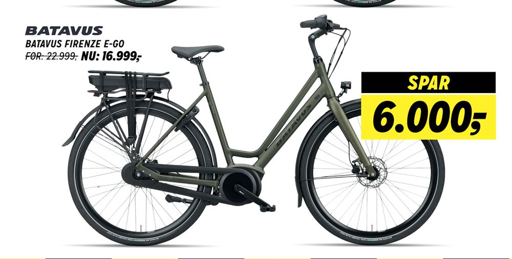Tilbud på BATAVUS FIRENZE E-GO fra Fri BikeShop til 16.999 kr.