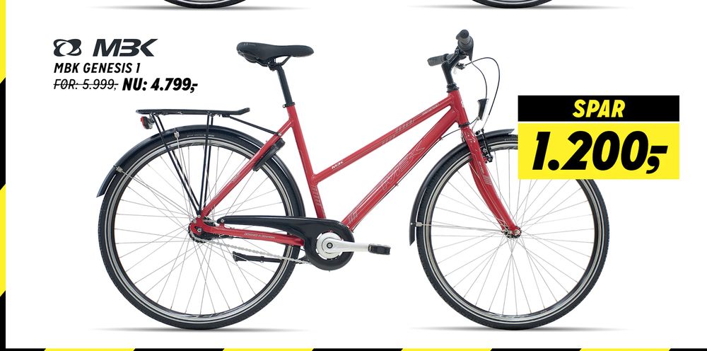 Tilbud på MBK GENESIS 1 fra Fri BikeShop til 4.799 kr.