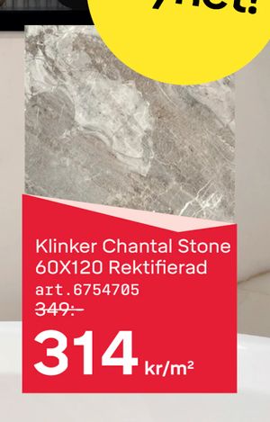 Klinker Chantal Stone 60X120 Rektifierad