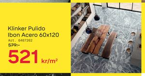 Klinker Pulido Ibon Acero 60x120