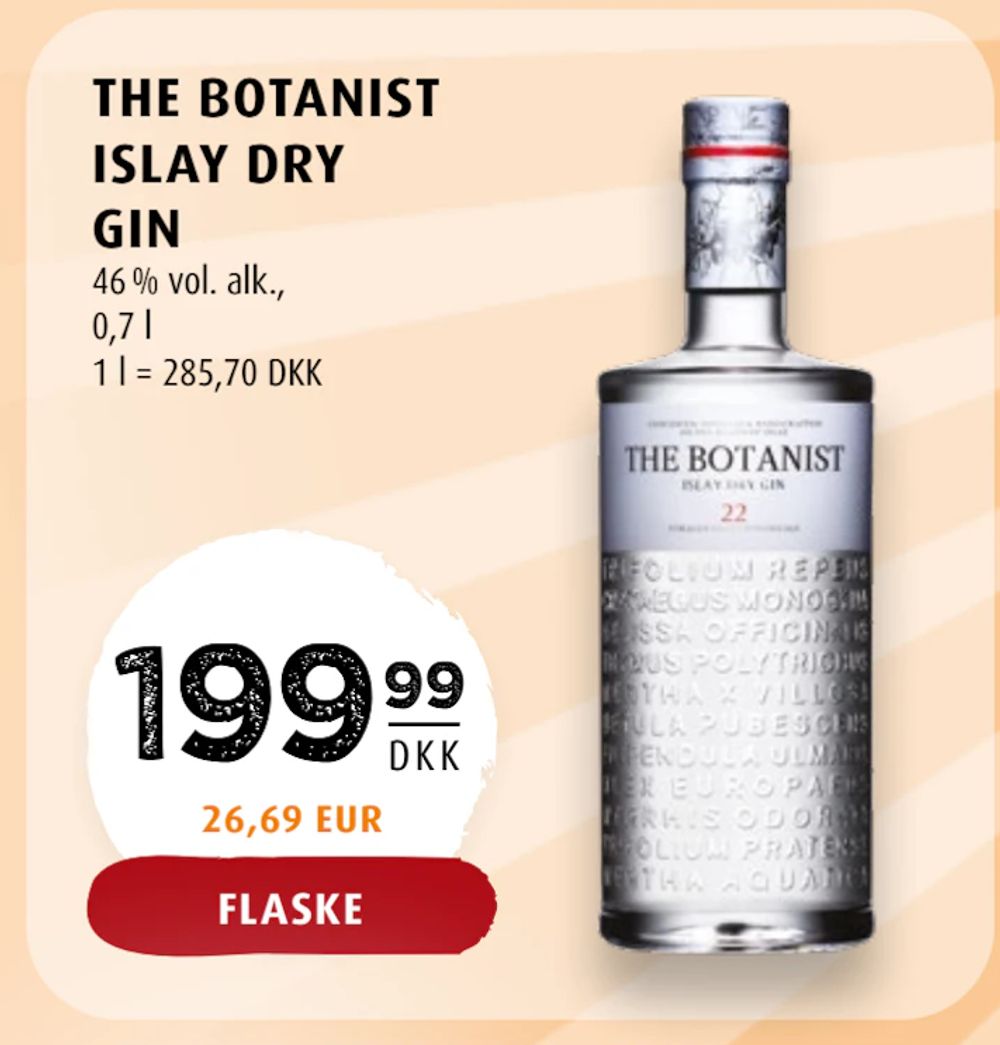 Tilbud på THE BOTANIST ISLAY DRY GIN fra Scandinavian Park til 199,99 kr.