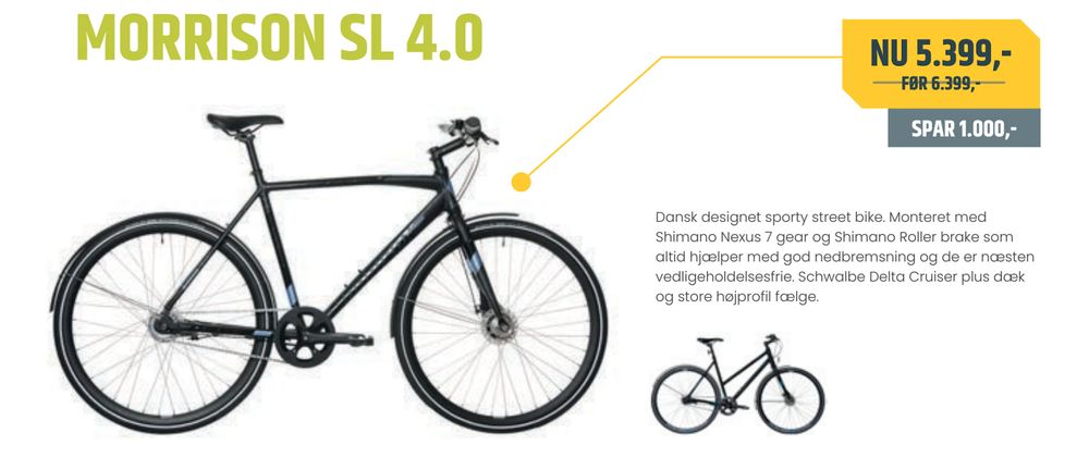 Tilbud på MORRISON SL 4.0 fra Bike&Co til 5.399 kr.