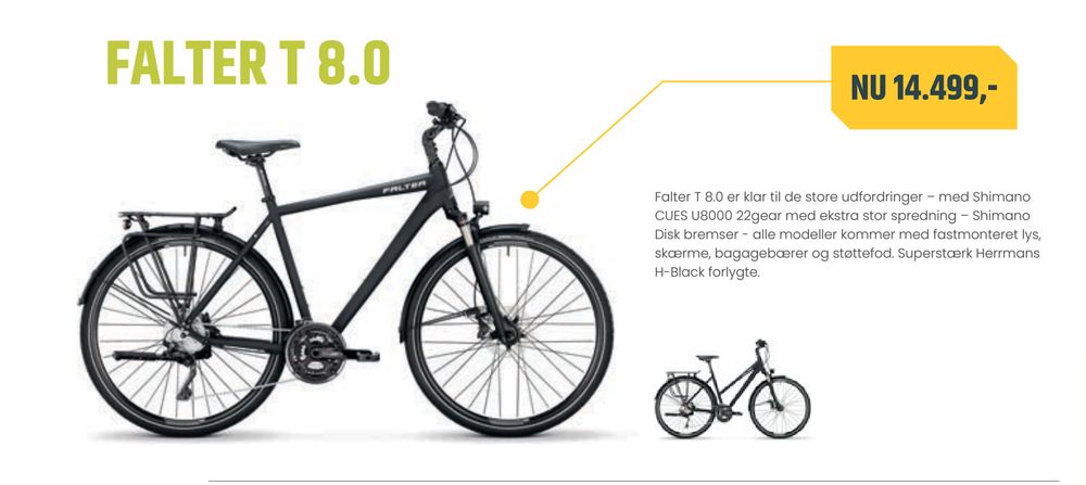 Tilbud på FALTER T 8.0 fra Bike&Co til 14.499 kr.