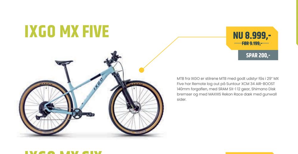 Tilbud på IXGO MX FIVE fra Bike&Co til 8.999 kr.