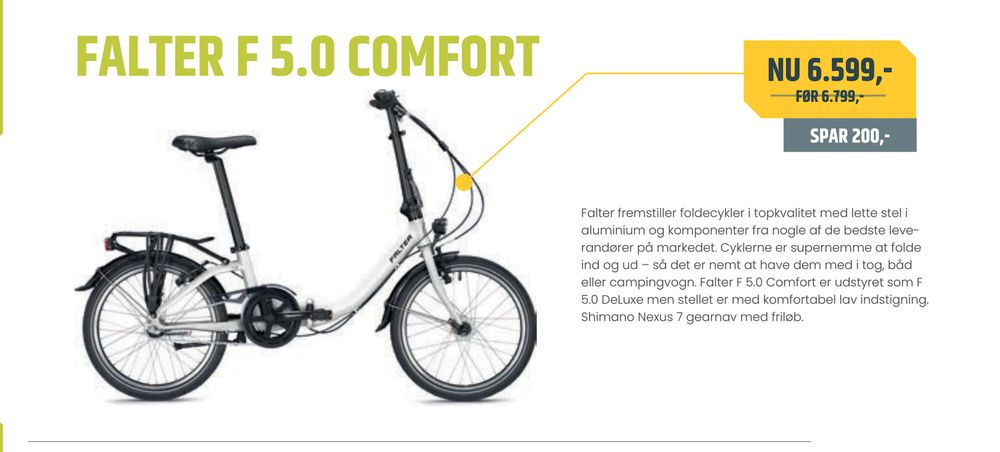 Tilbud på FALTER F 5.0 COMFORT fra Bike&Co til 6.599 kr.