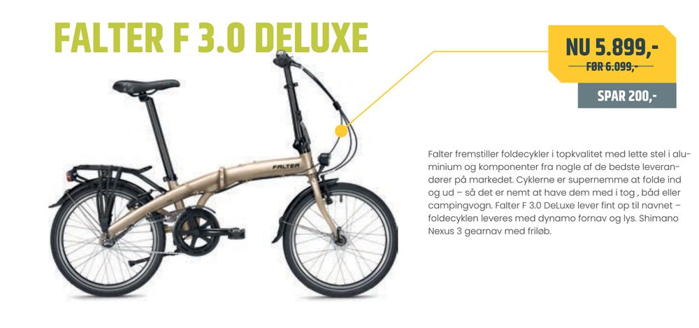 Tilbud på FALTER F 3.0 DELUXE fra Bike&Co til 5.899 kr.