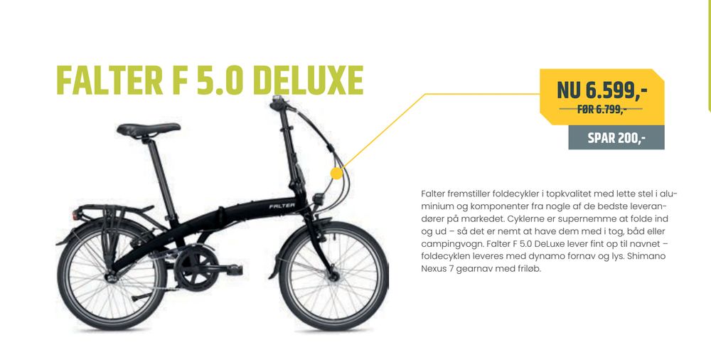 Tilbud på FALTER F 5.0 DELUXE fra Bike&Co til 6.599 kr.