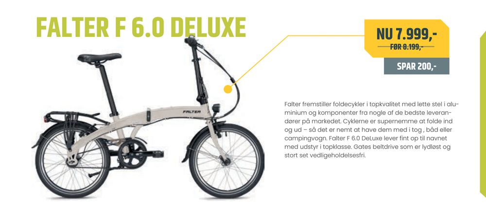 Tilbud på FALTER F 6.0 DELUXE fra Bike&Co til 7.999 kr.