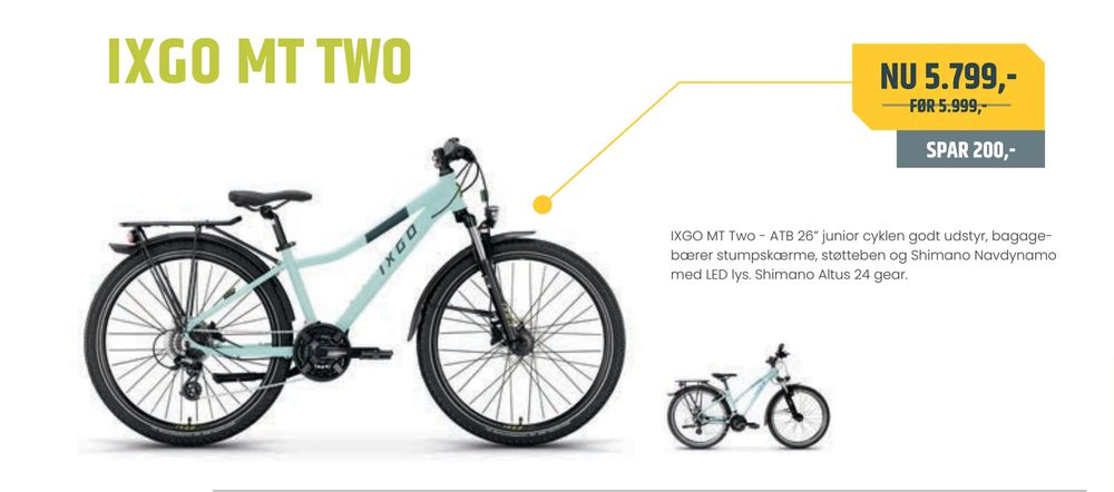Tilbud på IXGO MT TWO fra Bike&Co til 5.799 kr.