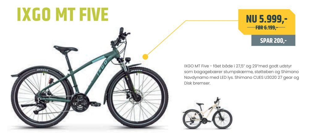 Tilbud på IXGO MT FIVE fra Bike&Co til 5.999 kr.