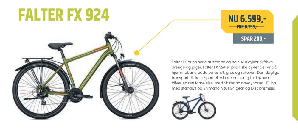 Tilbud på FALTER FX 924 fra Bike&Co til 6.599 kr.