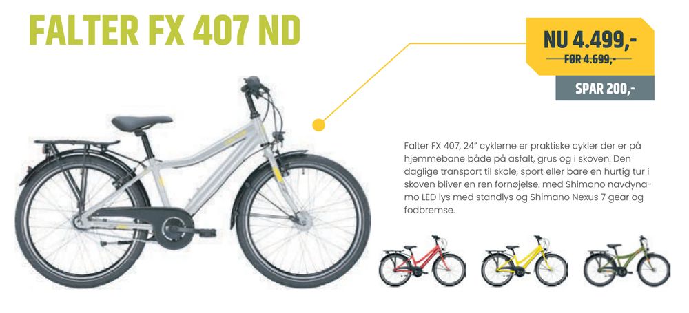 Tilbud på FALTER FX 407 ND fra Bike&Co til 4.499 kr.