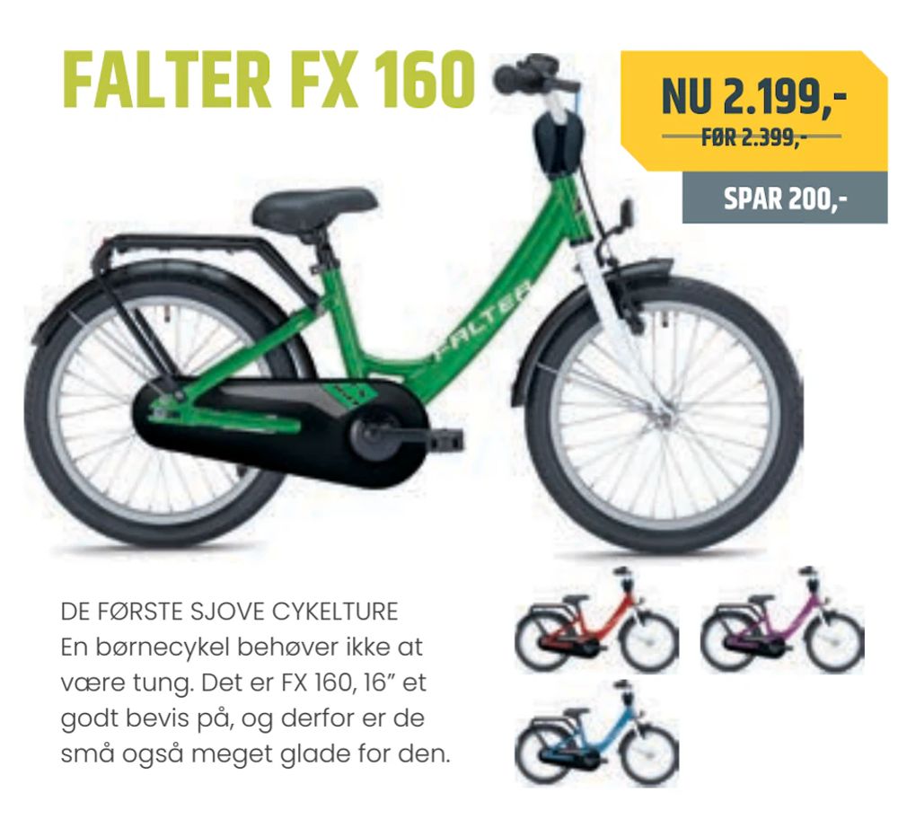 Tilbud på FALTER FX 160 fra Bike&Co til 2.199 kr.