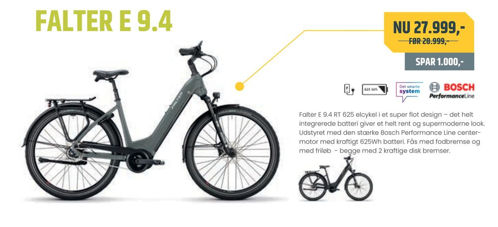 Tilbud på FALTER E 9.4 fra Bike&Co til 27.999 kr.