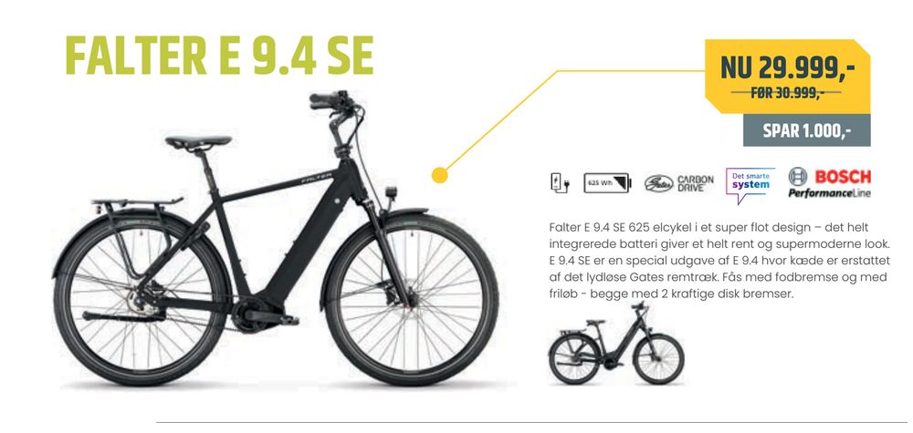 Tilbud på FALTER E 9.4 SE fra Bike&Co til 29.999 kr.