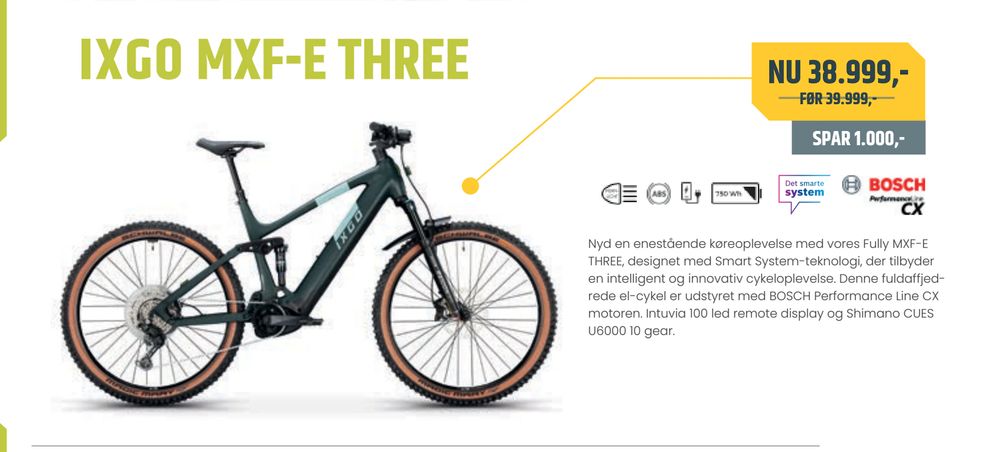 Tilbud på IXGO MXF-E THREE fra Bike&Co til 38.999 kr.