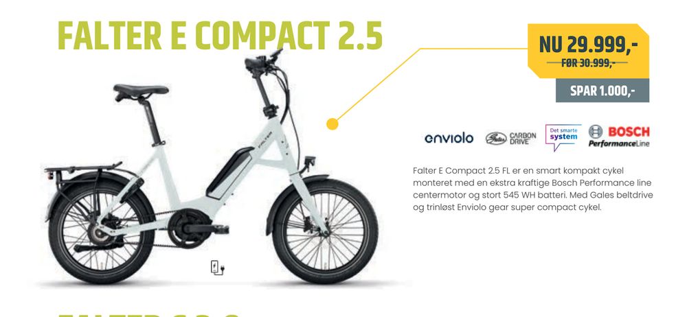 Tilbud på FALTER E COMPACT 2.5 fra Bike&Co til 29.999 kr.