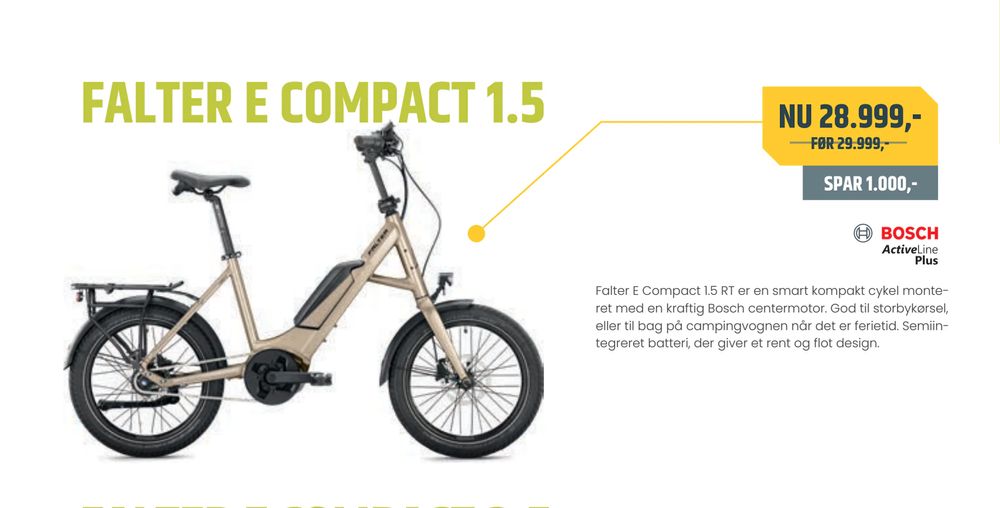 Tilbud på FALTER E COMPACT 1.5 fra Bike&Co til 28.999 kr.