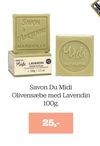 Savon Du Midi Olivensæbe med Lavendin 100g.