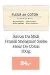 Savon Du Midi Fransk Sheasmør Sæbe Fleur De Coton 100g.