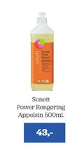 Sonett Power Rengøring Appelsin 500ml.