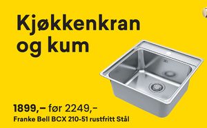 Franke Bell BCX 210-51 rustfritt Stål