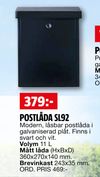 POSTLÅDA SL92