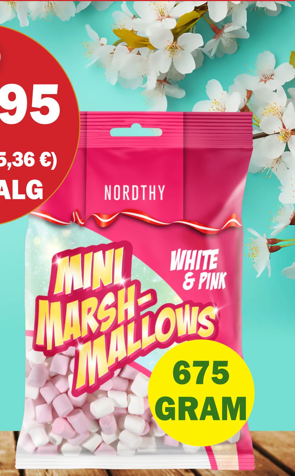 Tilbud på Nordthy Mini Marshmallows fra Købmandsgården til 39,95 kr.