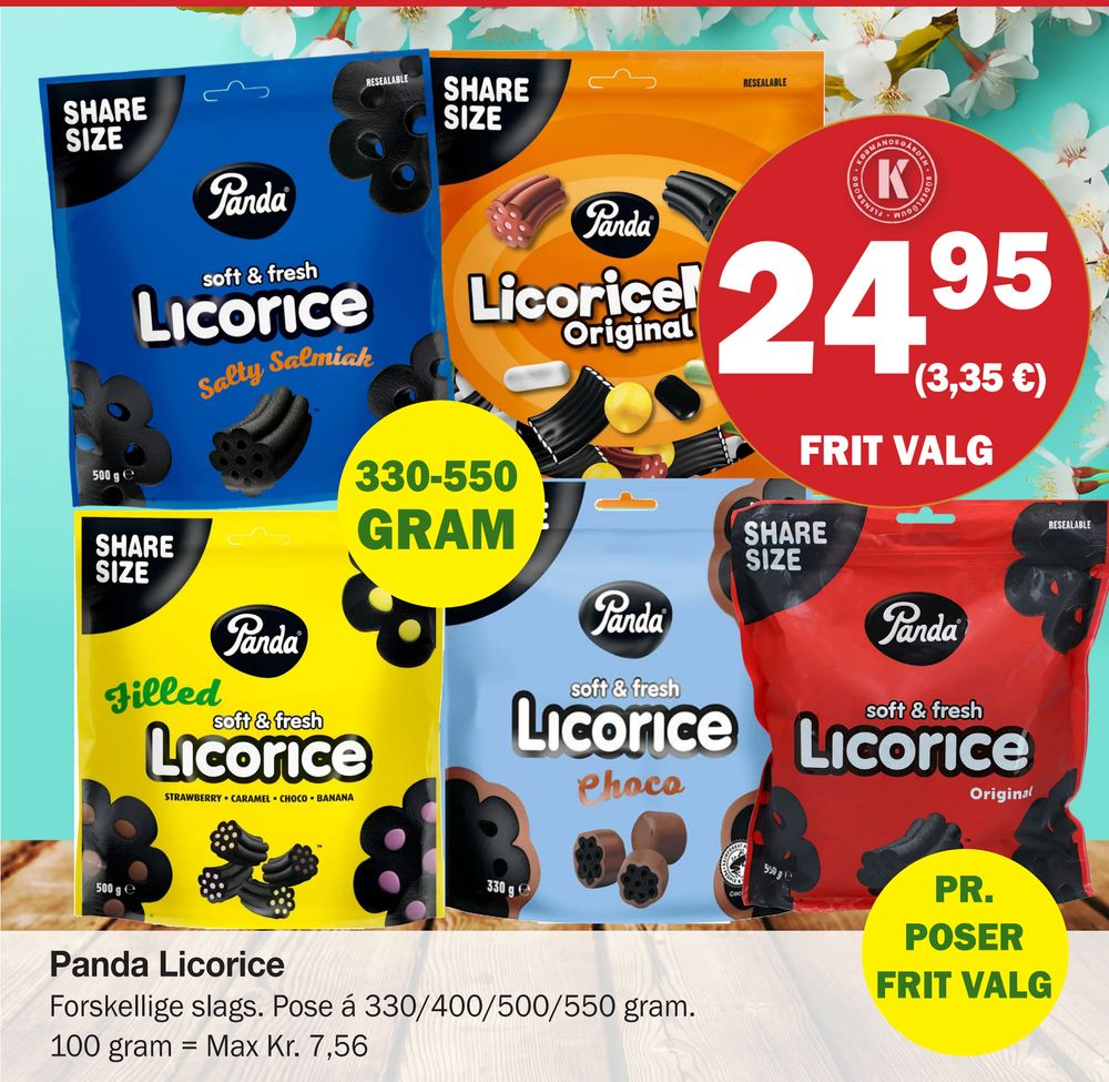 Tilbud på Panda Licorice fra Købmandsgården til 24,95 kr.
