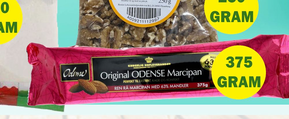 Tilbud på Odense Ren Rå Marcipan fra Købmandsgården til 24 kr.