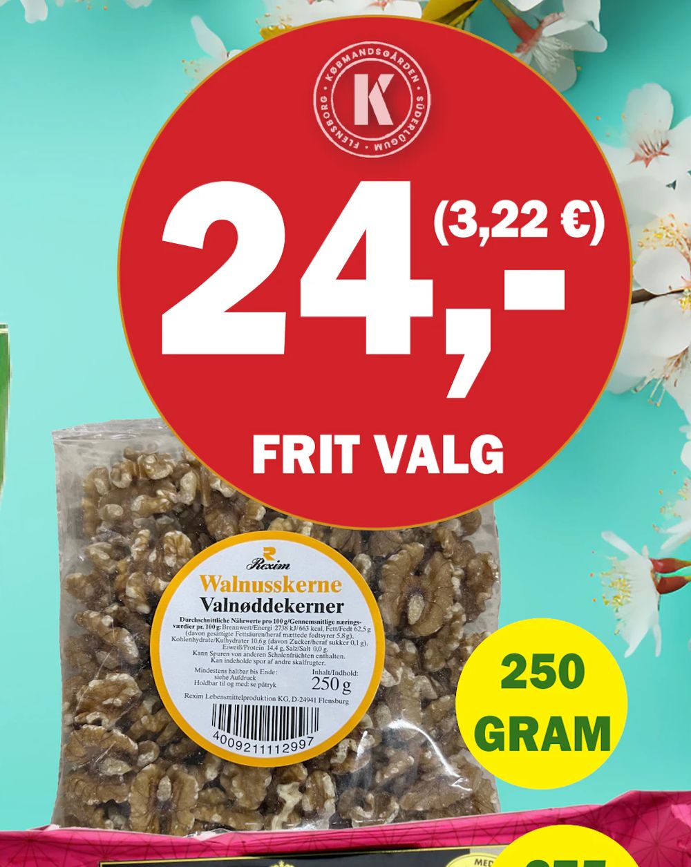Tilbud på Rexim Valnøddekerner fra Købmandsgården til 24 kr.
