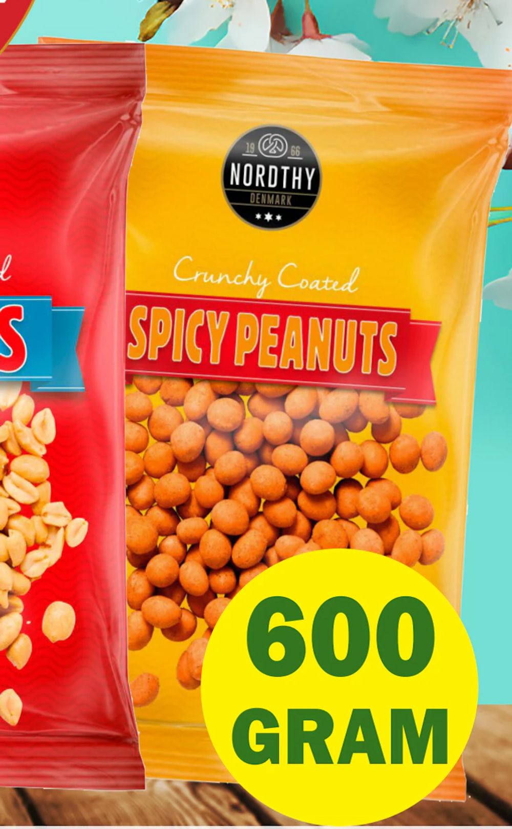 Tilbud på Nordthy Spicy Peanuts fra Købmandsgården til 24,24 kr.