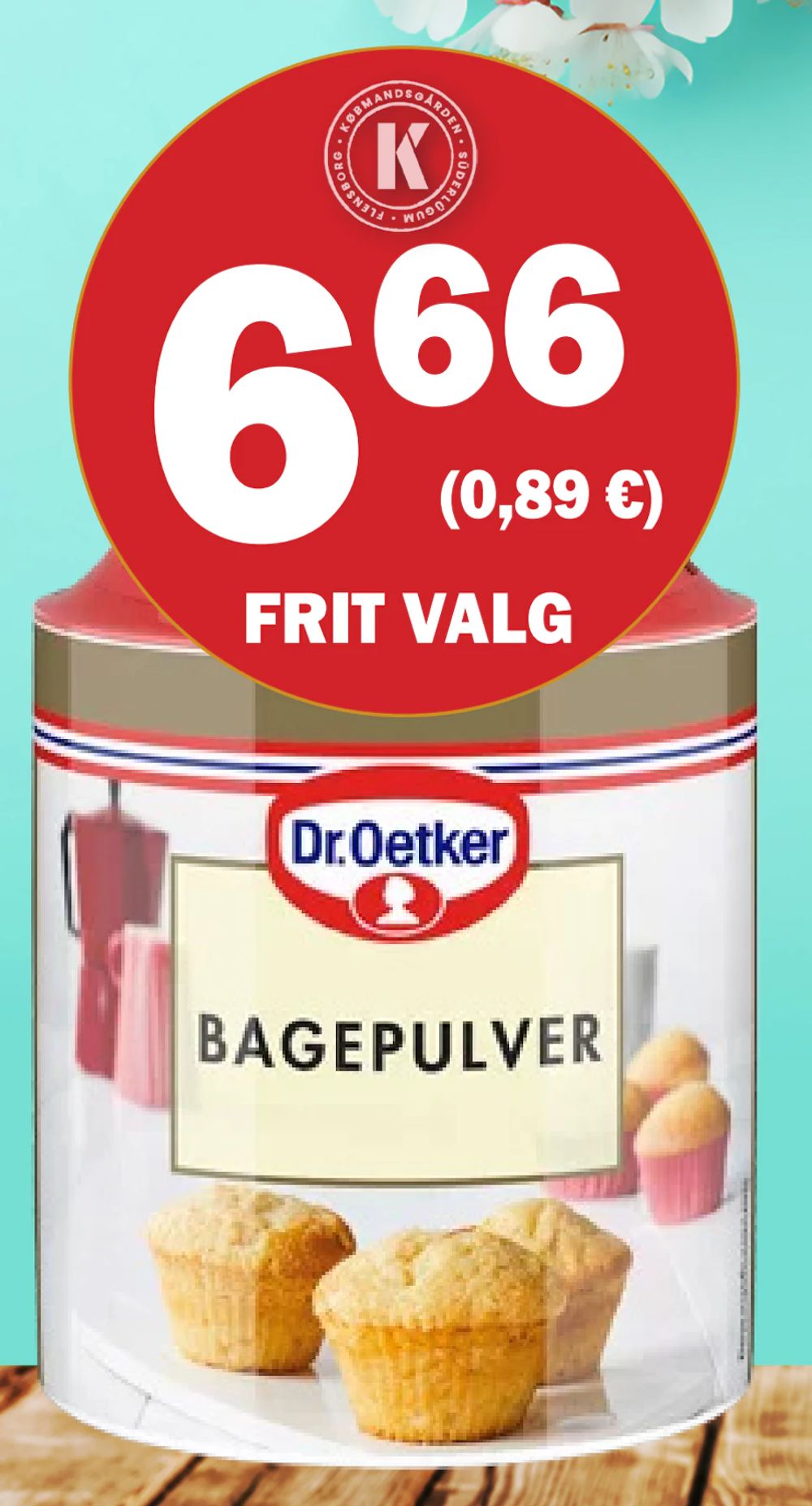 Tilbud på Dr. Oetker Bagepulver fra Købmandsgården til 6,66 kr.