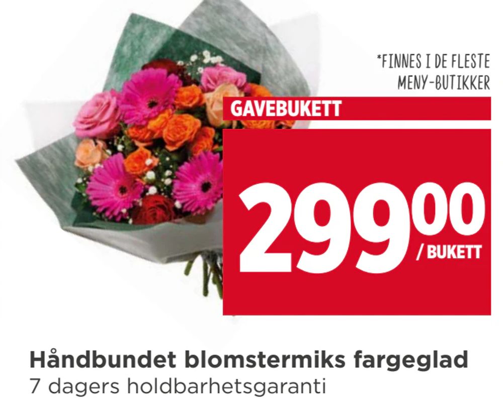 Håndbundet blomstermiks fargeglad