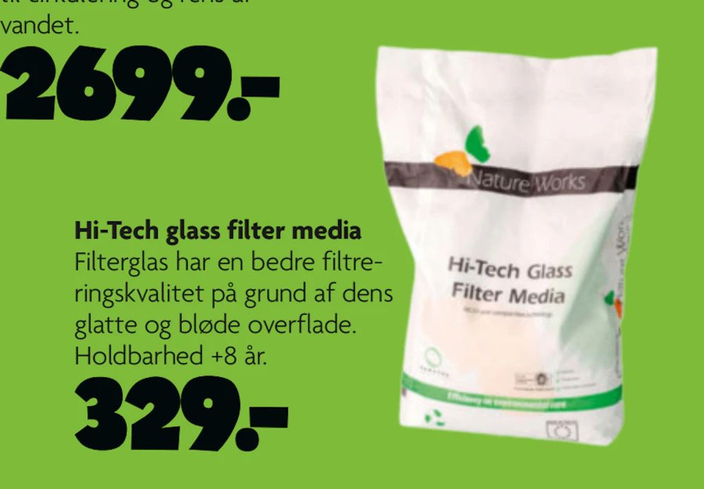 Tilbud på Hi-Tech glass filter media fra BR til 329 kr.