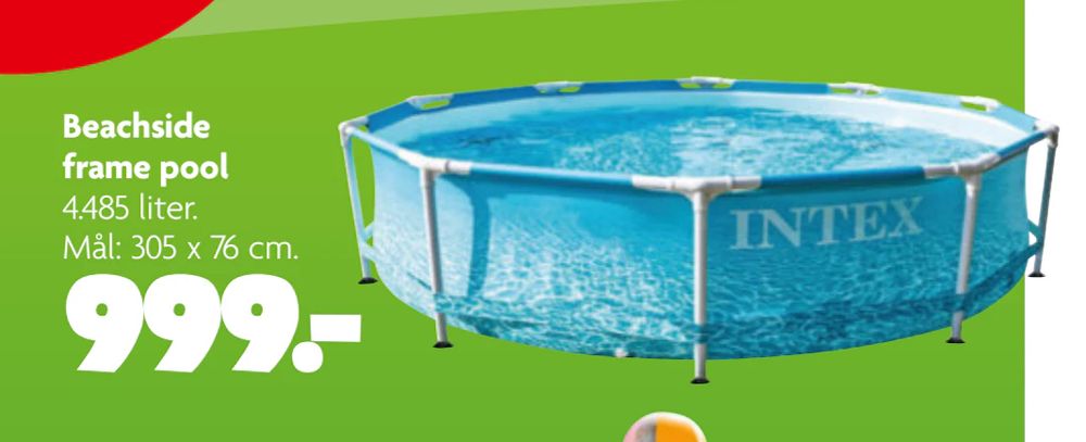 Tilbud på Beachside frame pool fra BR til 999 kr.
