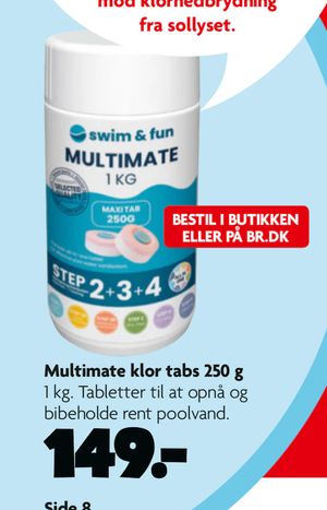 Multimate klor tabs 250 g