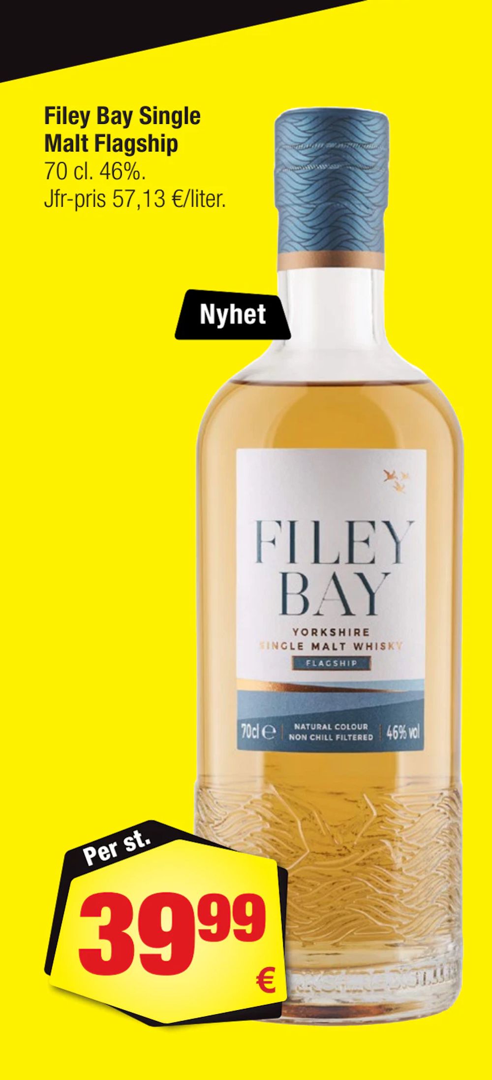 Erbjudanden på Filey Bay Single Malt Flagship från Calle för 39,99 €