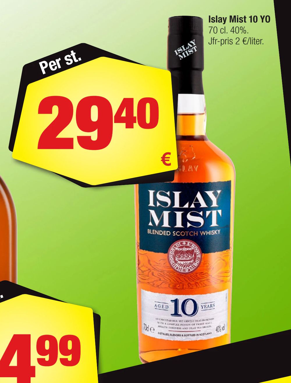 Erbjudanden på Islay Mist 10 YO från Calle för 29,40 €