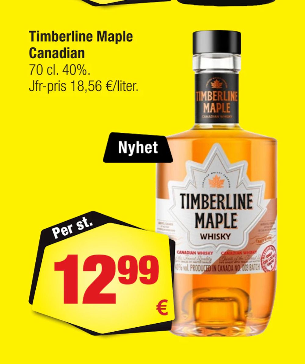 Erbjudanden på Timberline Maple Canadian från Calle för 12,99 €